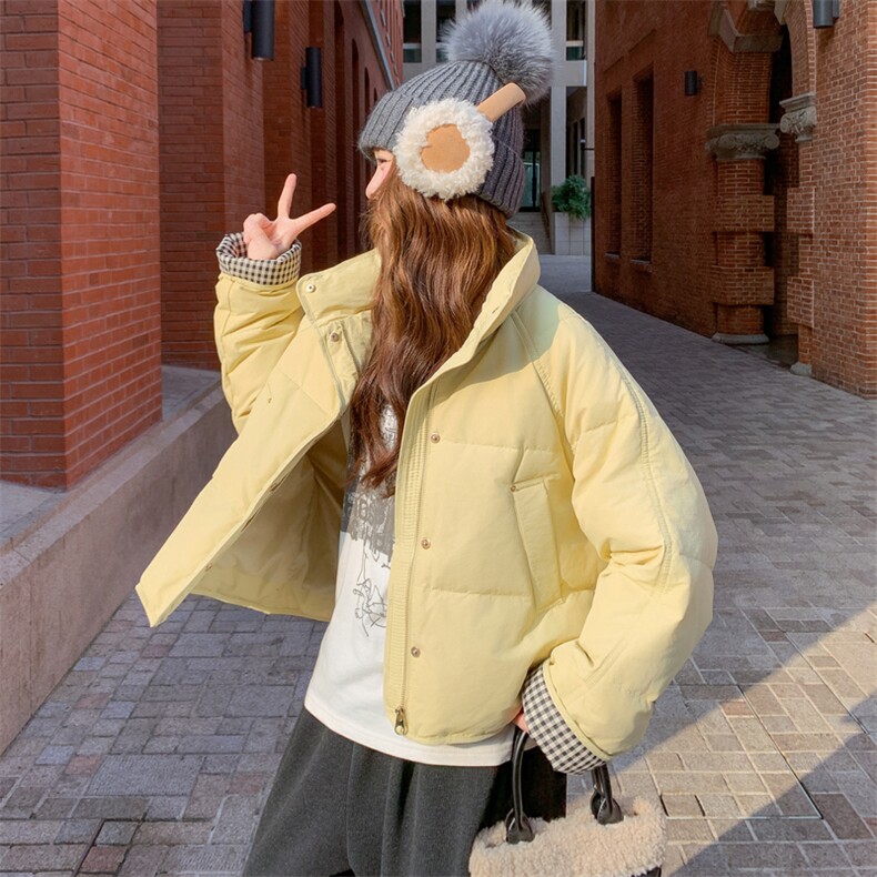 xian货 格子翻袖50羽绒服2C090-9026-P235-K358图片