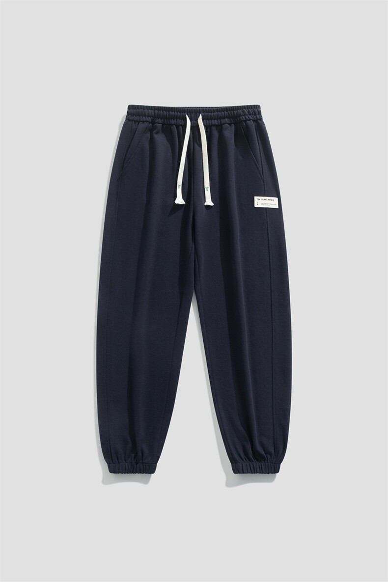 休闲裤男夏季新品新款港风宽松冰丝垂顺束脚裤K6605-P38,男装休闲裤,星座214-3