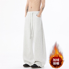 秋冬加绒休闲裤男宽松直筒裤弯刀裤K277-P45加绒P55控78加绒控88，男装卫衣，星座209-2