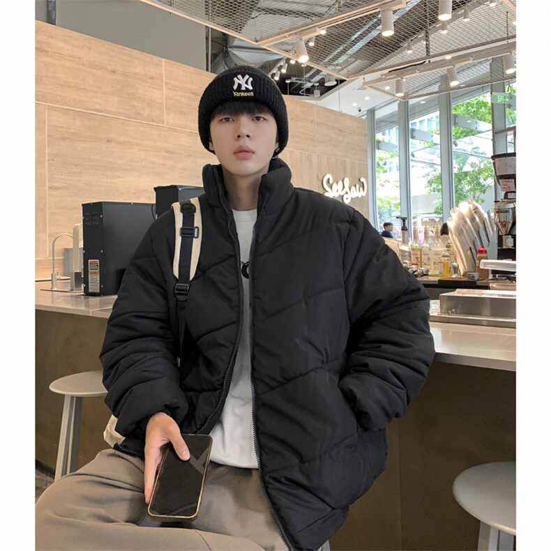 2024冬季棉服男短款加厚面包服立领潮牌棉袄外套MY0301-P70,男装棉衣,星座308B-1