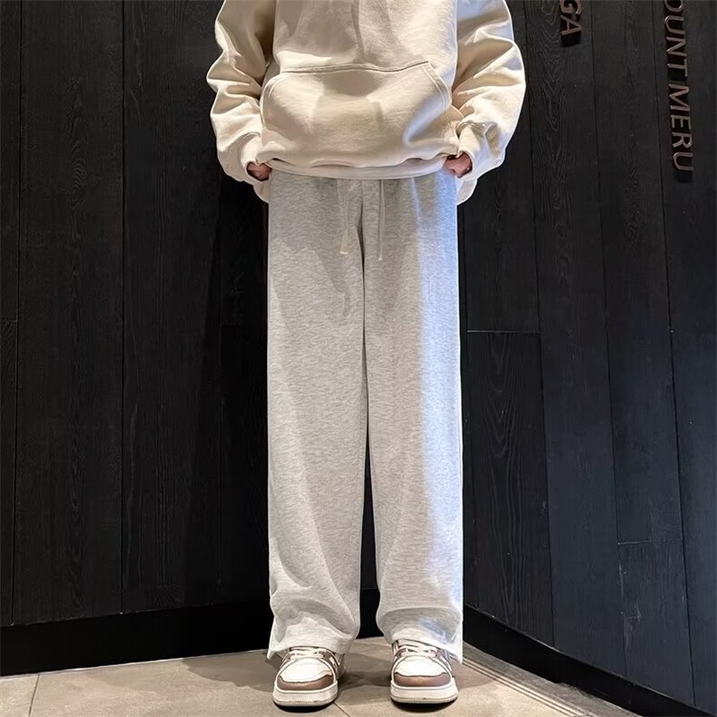 休闲裤子男秋冬新款美式vibe风直筒裤子运动卫裤WK445-P33加绒40,男装休闲裤,星座1008