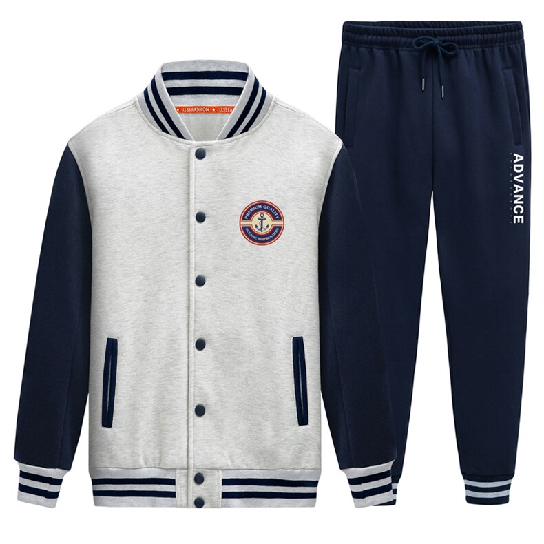 2025秋季新款棒球服运动套装大码宽松班服XZ102A-4-8687-P95,男装休闲套装,星座211-2