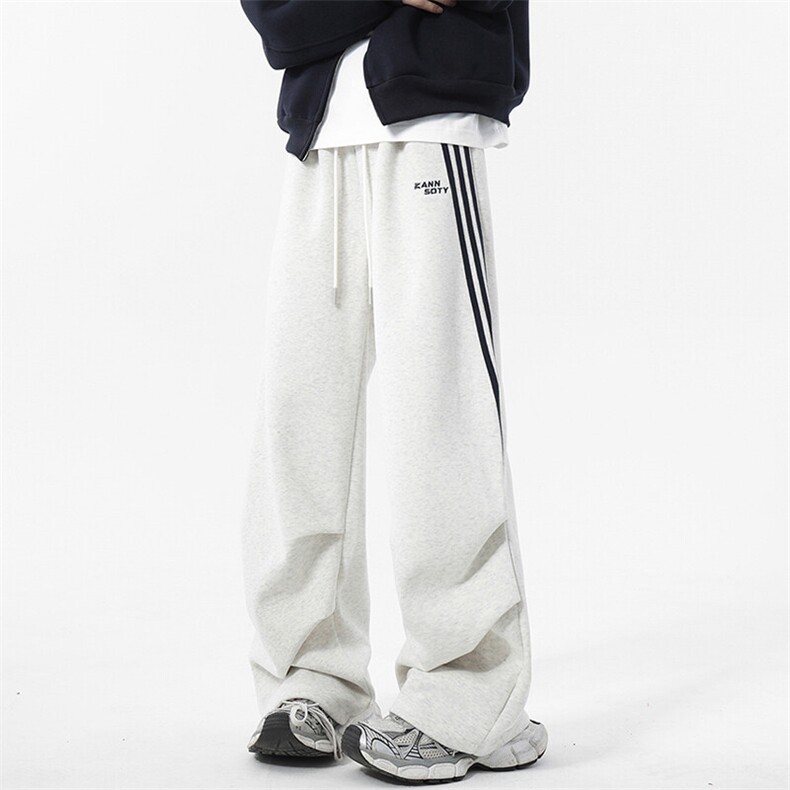 X416B-KL1001加绒P65控88重磅420克刺绣加绒马吉拉休闲卫裤男美式，男装休闲裤，星座416B