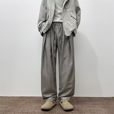 高质量春秋哈伦男裤潮牌垂感西装裤子修身小脚男士休闲西裤，男装西服套装，四季星座505