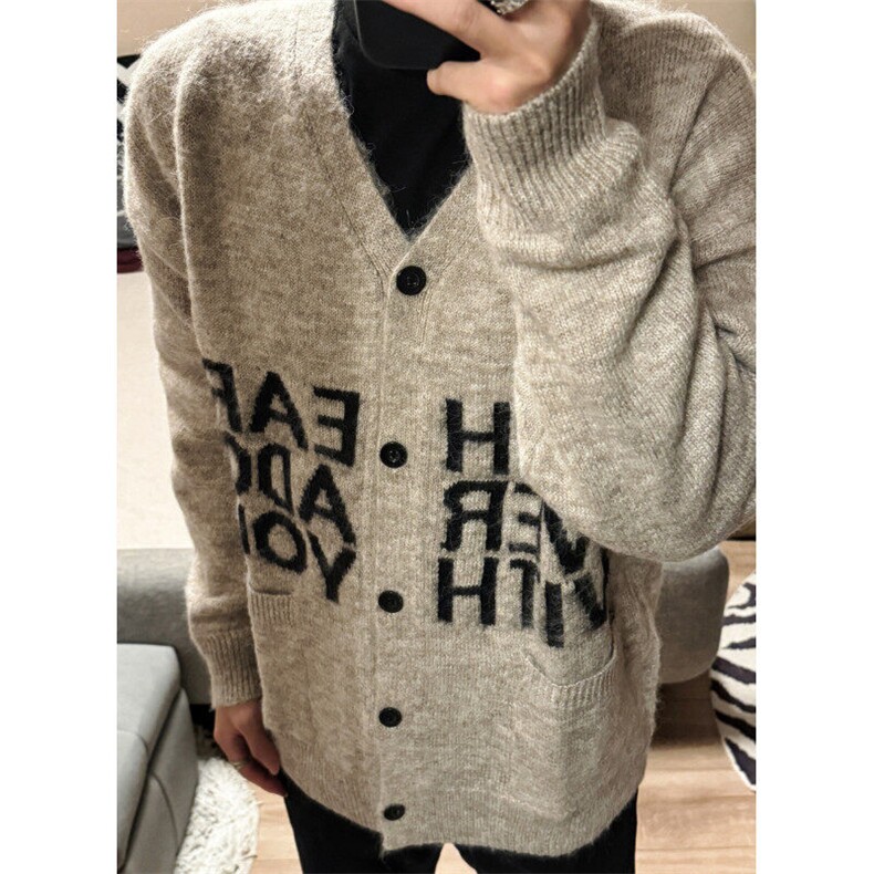 【有货】MY452LL-特P58秋冬高级感慵懒风开衫毛衣男美式针织外套,男装针织衫/毛衣,星座1007（原301D）