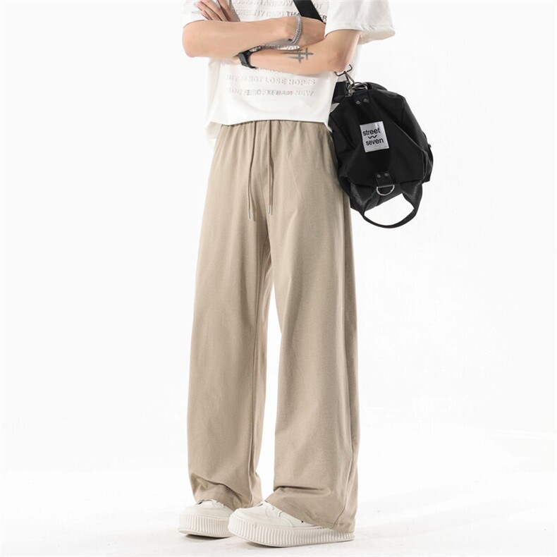 夏季新款休闲裤男宽松冰丝裤直筒拖地裤速干裤K3513-P35控58,男装休闲裤,星座209-2