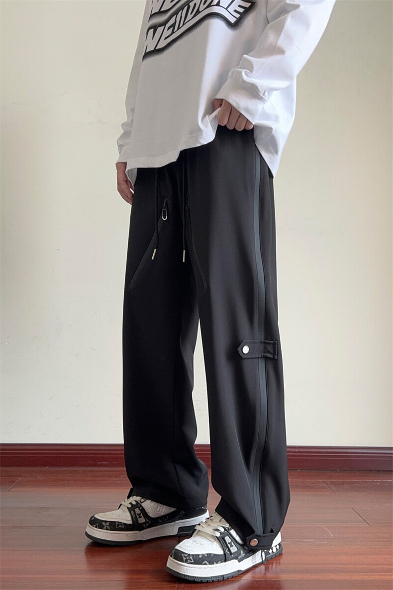 主推设计拉链款美式高街休闲潮运动青少年裤子XZ301b-2-CK683TP38,男装休闲裤,星座301B-2（原A443-1）