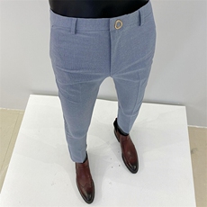春季西裤男修身直筒高级感商务休闲裤男士裤长裤916九分9169—P60，男装西裤，电商B368