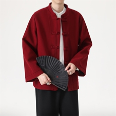 风双面呢料盘扣外套套装2件套TZ01（上衣P105裤子P60），男装休闲套装，电商A057B