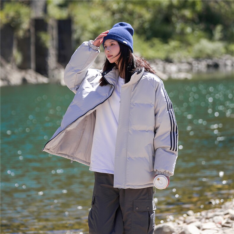 ！冬季条纹五防立领加绒加厚棉衣情侣撞色棉服外套MY7777-p68,男装棉衣,星座610B-1