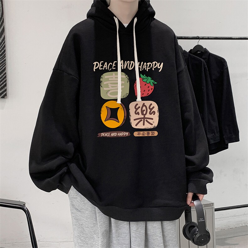 纯棉连帽卫衣男大码运动帽衫宽松薄WY2322-P35加绒款-P40,男装卫衣,电商A040