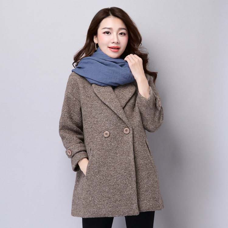 羊毛纯色棉衣/棉服常规长袖2020年冬季,女装棉衣/棉服,独衣靓