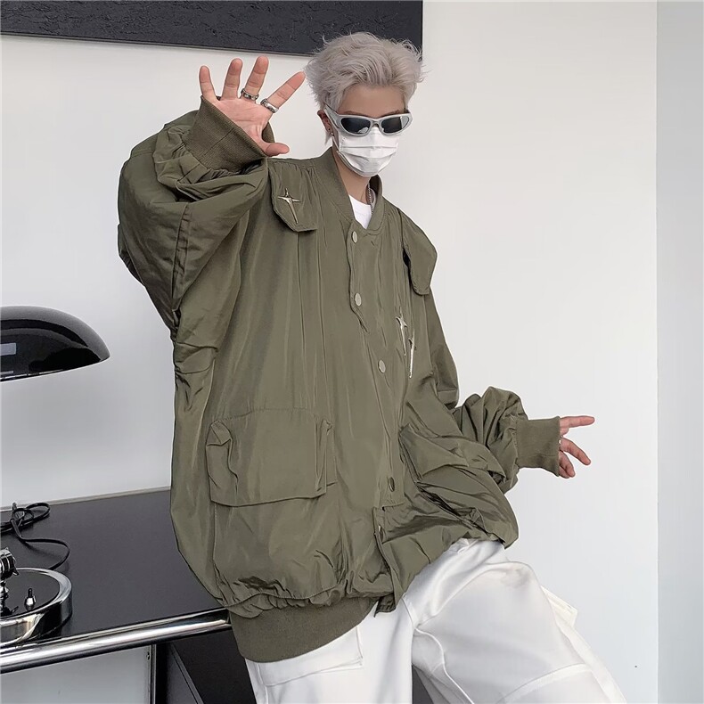美式冲锋衣外套潮牌男夹克春秋新款户外JK8528P65,男装夹克,星座1116-2