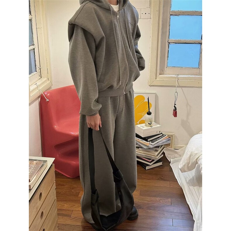 美式阔腿卫裤男重磅运动裤休闲长裤宽松直筒裤513ACK2682P38,男装休闲裤,星座513A