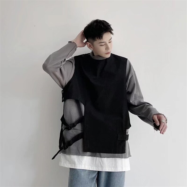 高街机能风马甲外搭男潮痞帅工装背心马夹男BA06-P32图片