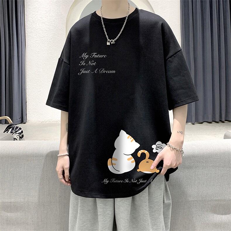 230g重磅纯棉短袖t恤男大码半袖半截袖 DX17357-P20图片