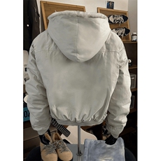 现货高品质美式高街冬季重磅硬挺短款座山雕毛领棉衣男女加厚外套，男装棉衣，电商A486-1