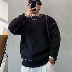 美式毛衣男秋冬季简约休闲百搭保暖时尚潮流韩版针织衫内搭圆领潮，男装针织衫/毛衣，星座218-1（原230）