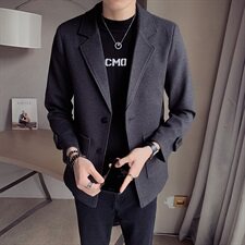 秋冬新款呢料呢子大衣无头风纯色纯色外套A328-20382-P115，男装毛呢大衣，星座406