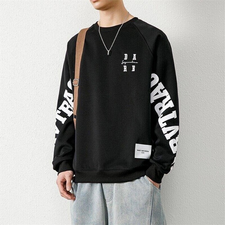71946-P45春季休闲时尚圆领卫衣男长袖打底衫,男装卫衣,电商D310B