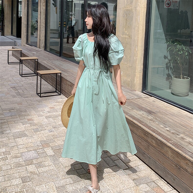 2024新款绿色长裙212-8835-P115-K169,女装连衣裙,浙宝212A
