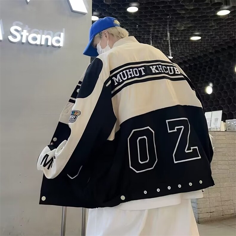 男秋季2022新款长袖夹克机车字母外套T68P48,男装夹克,星座1116-2