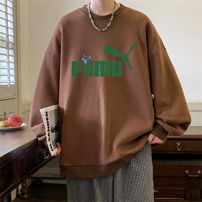圆领卫衣男大码加厚加绒长袖t恤男S6227-P28加绒款-P33,男装卫衣,电商A040