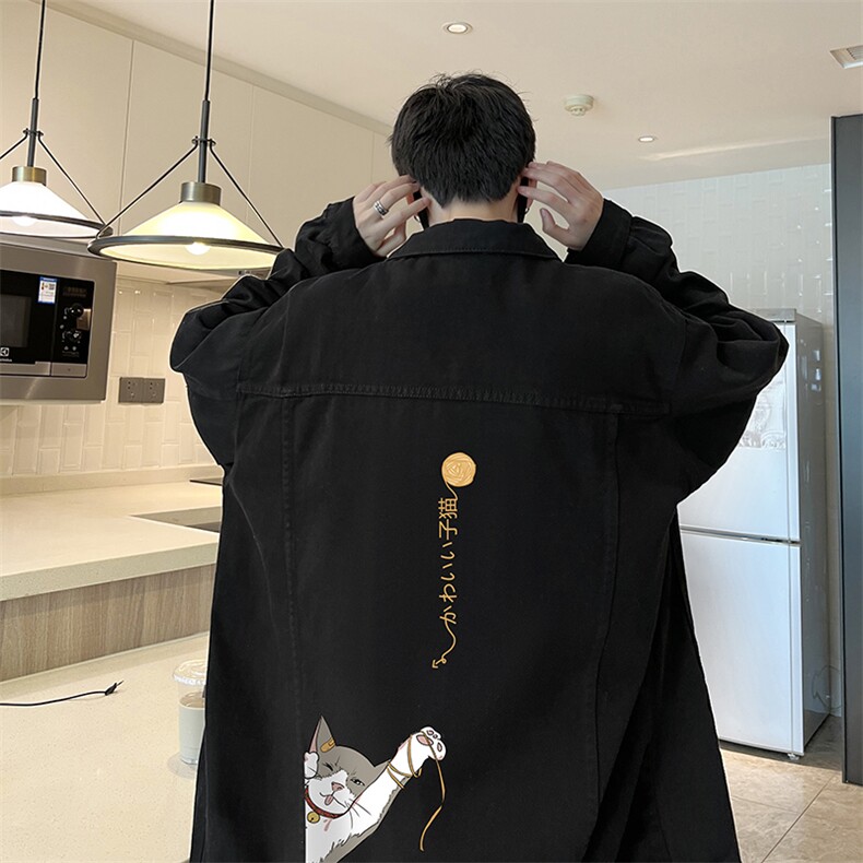 牛仔夹克男大码牛仔外套男茄克NJ77013-P60加绒款-P75,男装夹克,电商A040