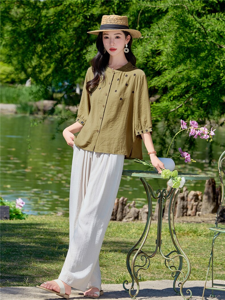 现货新品刺绣2026年夏季时尚品质女士两件套套装,女装套装/套裙,依万里