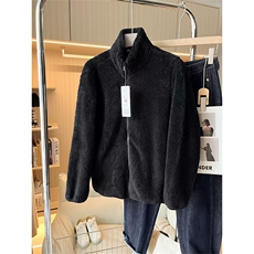 高品软糯颗粒绒保暖摇粒绒夹克长绒立领宽松外套男女A1113-P40，男装夹克，星座1505