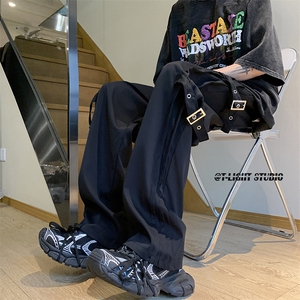 美式高街男韩版潮流痞子帅气个性夏季工装休闲长裤子K003-P42