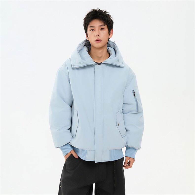 冬季美式cleanfit棉服毛领加绒加厚潮牌撞色棉服外套MY6868-P88,男装棉衣,星座610B-1