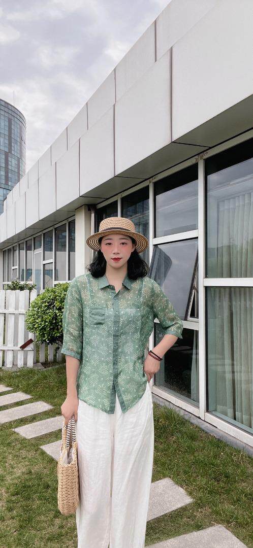 纯苎连衣裙小衫裤子裙子衬衣 时尚风 风淑女风休闲风，女装连衣裙，川哲