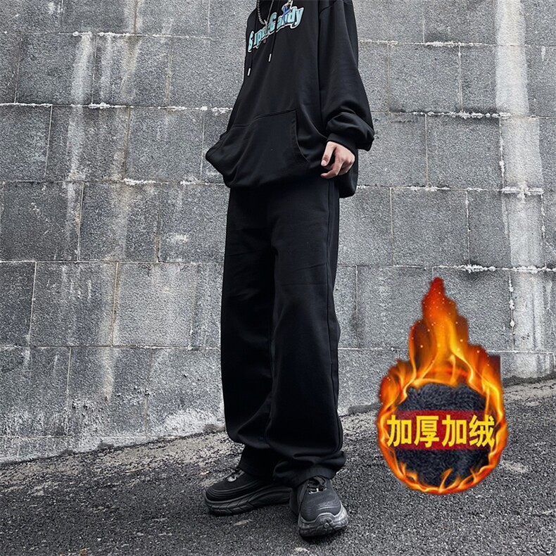 暗黑风裤子高街ins潮男印花牛仔裤加绒N928P45常规35图片