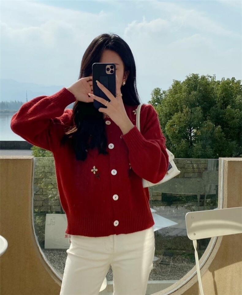 温柔钩花设计针织开衫～，其它，MISS(2F)