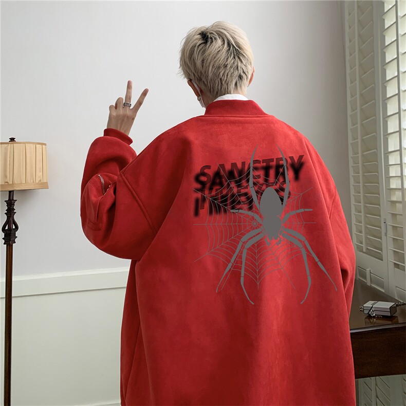 23秋款美式复古麂皮绒飞行棒球服男女夹克外套JF3305-P80控108,男装夹克,电商B370
