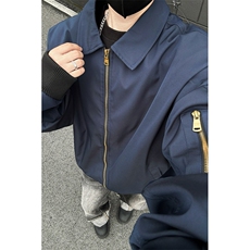 美式高阶外景翻领秋季潮牌宽松夹克外套男女潮26185TP40，男装夹克，电商A247