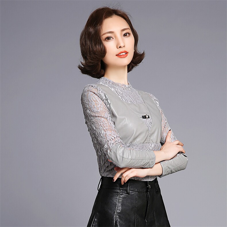 长袖纯色蕾丝衫/雪纺衫显瘦修身甜美优雅气质2020年春季,女装蕾丝衫/雪纺衫,众宇琦