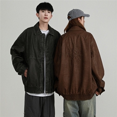 PU皮复古做旧水洗机车服情侣夹克上衣P036/P188，男装夹克，星座202-3