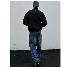 美式潮牌机能三防立领教练夹克男春秋户外纯色短款冲锋衣飞行外套，男装夹克，星座601-1