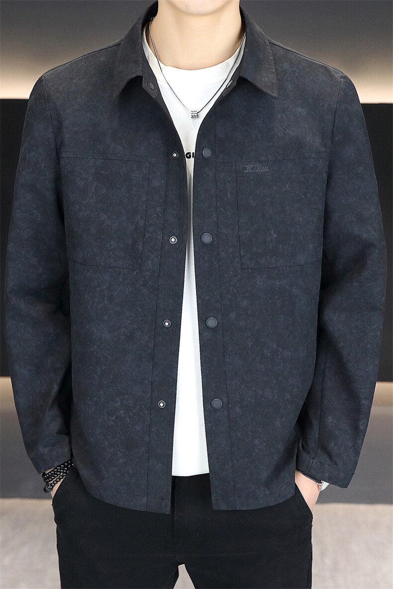 店主风夹克外套男春秋休闲百搭时尚翻领男士夹克上衣N7958-P90,男装夹克,星座310B-3