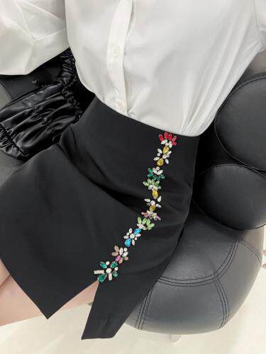 【百搭】精致订钻半裙，女装半身裙，LION&CAT(2F)