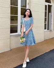 短款碎花裙，其它，安玖拉