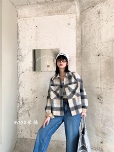 现货，毛呢加里厚外套图片