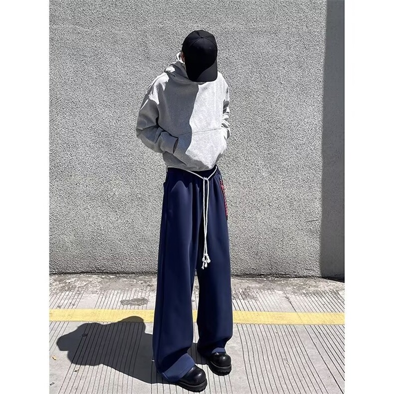 阔腿裤男士韩版潮流高街帅气百搭2024秋冬ins休闲长裤K5732-P41,男装休闲裤,星座412-3