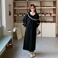 26春新款现-韩系假两件衬衫领卫衣裙套装2610-P170K278，女装套装/套裙，2B190