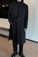 秋冬英伦气质韩版中长款西装大衣男休闲假两件长款西服XZ0085P168，男装西服，电商B267