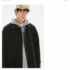 潮男风衣中长款秋季2025新款休闲外套男韩版潮流帅气大衣宽松百搭，男装风衣，星座1210-1