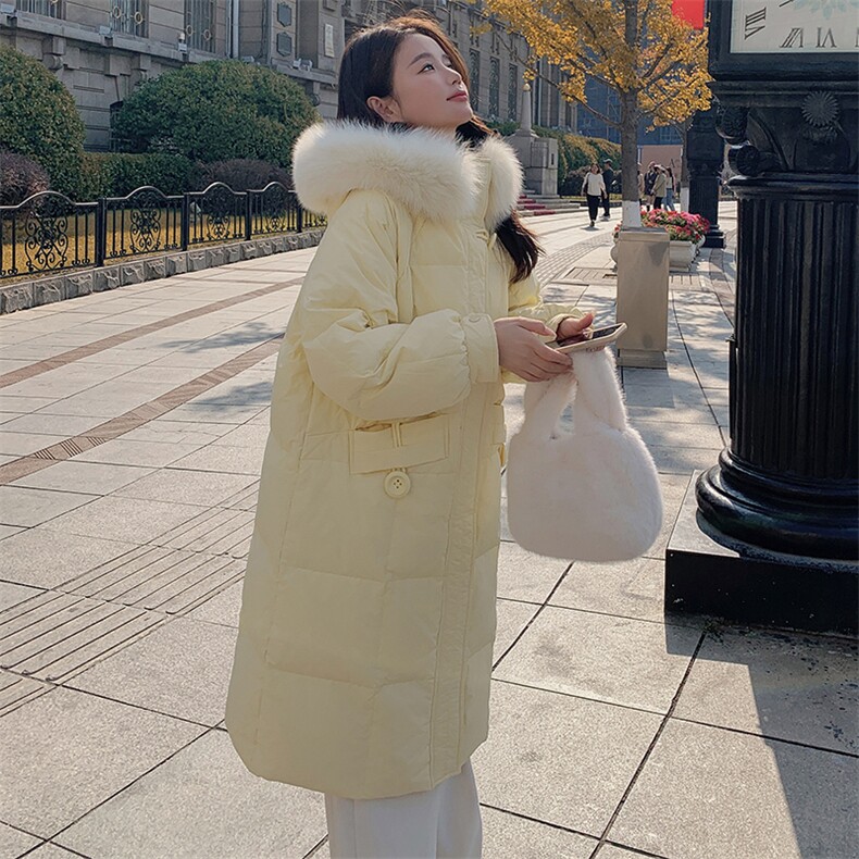 现货 高品质大纽扣带毛领羽绒服 2C236-808-P285-K385图片