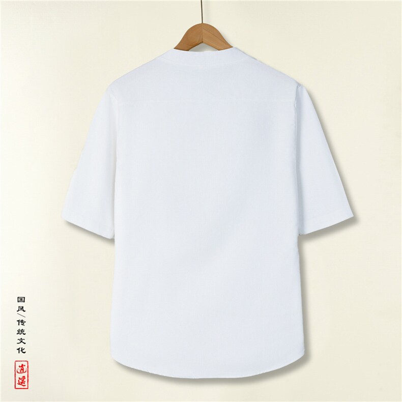 25年夏季风大码棉麻短袖男亚麻透气T恤原创刺绣半袖TZ84AP55,男装T恤,电商A021A